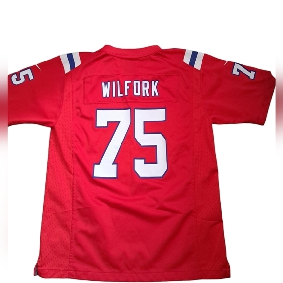 Nike Vince Wilfork #75 On Field Red White Jersey YOUTH L 14-16 NFL football - Picture 2 of 6